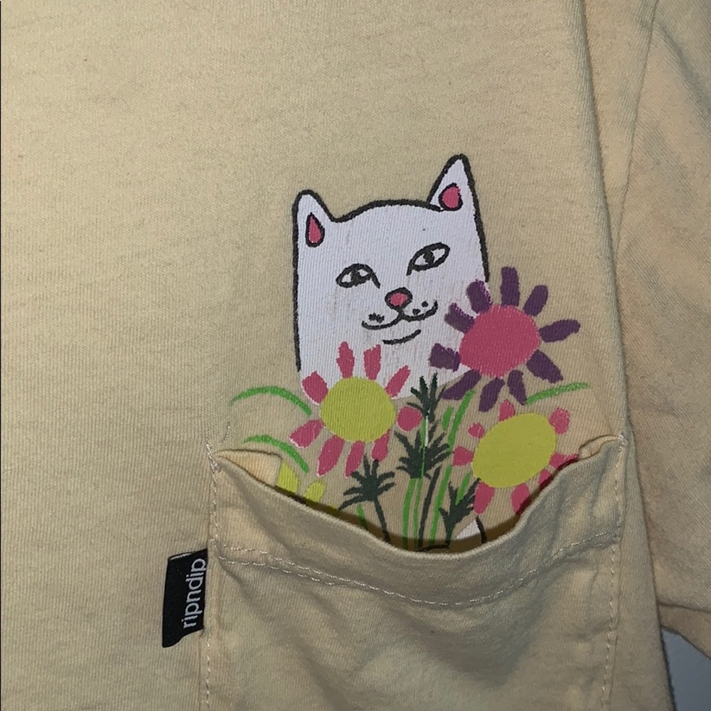 yellow flowers rip n dip t shirt 100% authentic